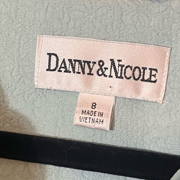 Danny & Nicole Mint Floral Two Piece Skirt Set Size 8 - Picture 14 of 16